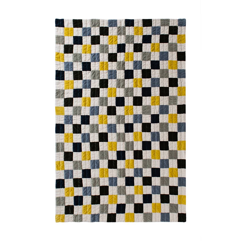 Niki Jones - Wholesale Quilt - Velvet Remnant Patchwork Throw3