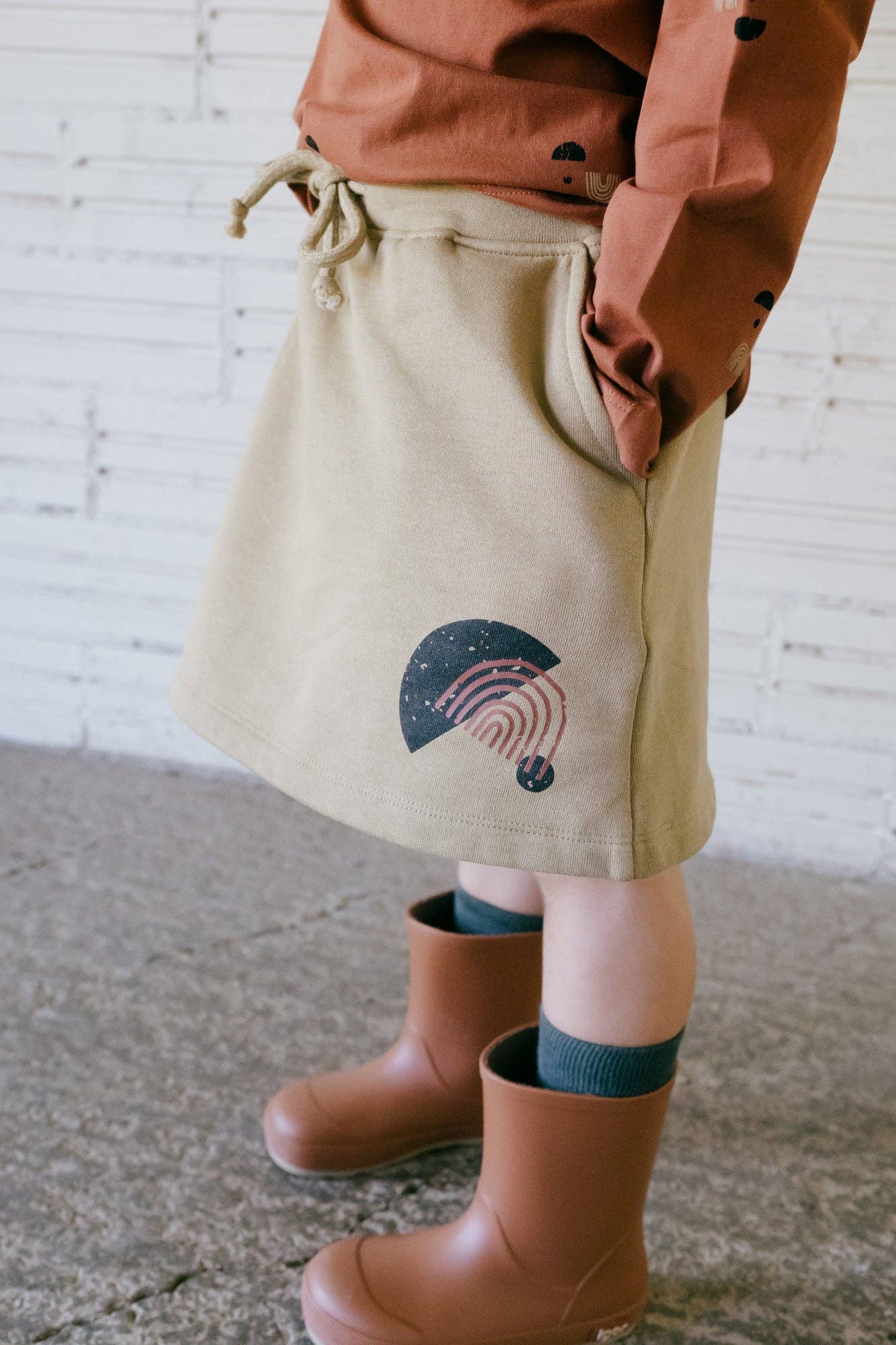 Beige Beige Gaya A-line kort kjol för wholesale på Faire0