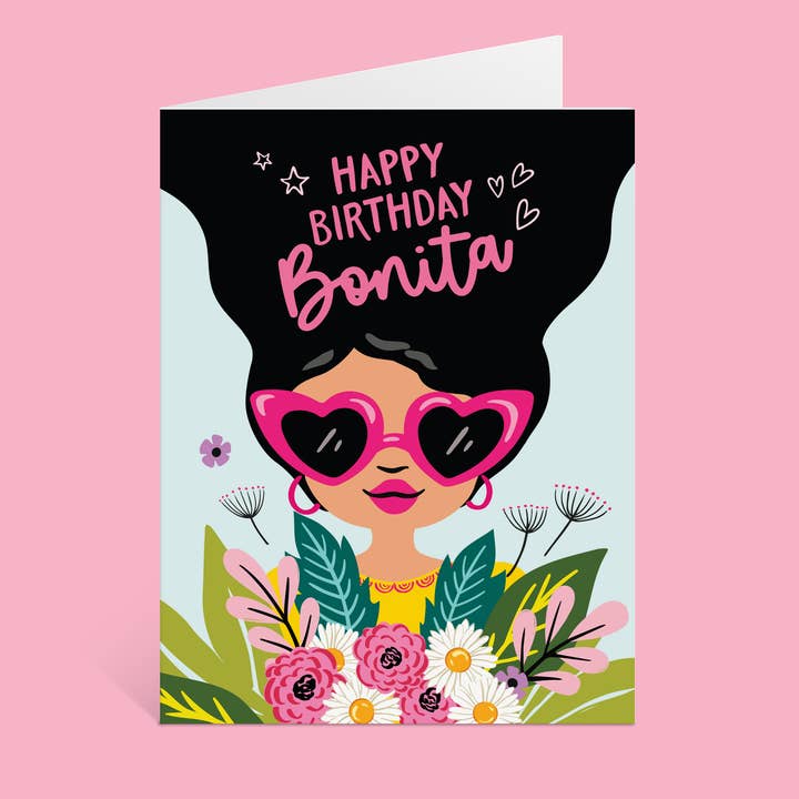 Lucy Loves Paper – wholesale Birthday card – Happy Birthday Bonita | Spanglish card (A2)2