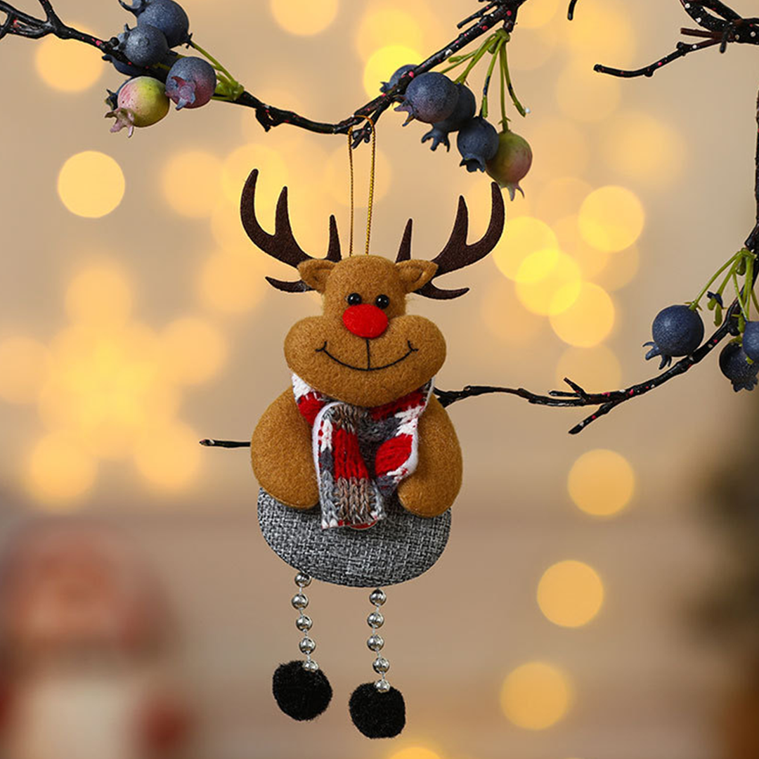 UNISHE - Wholesale Christmas Decoration - Christmas Decor Fabric Santa Claus Hanging Ornament ZK37022