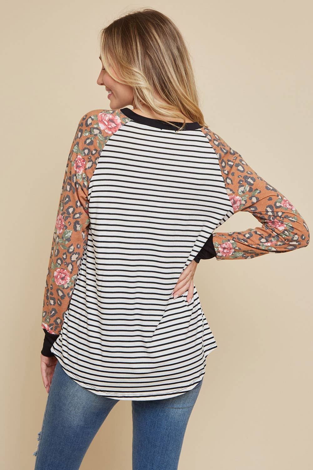 lovely melody – wholesale Tunika - Dam – LMT2704-i en blixt Leopard Raglan Top11