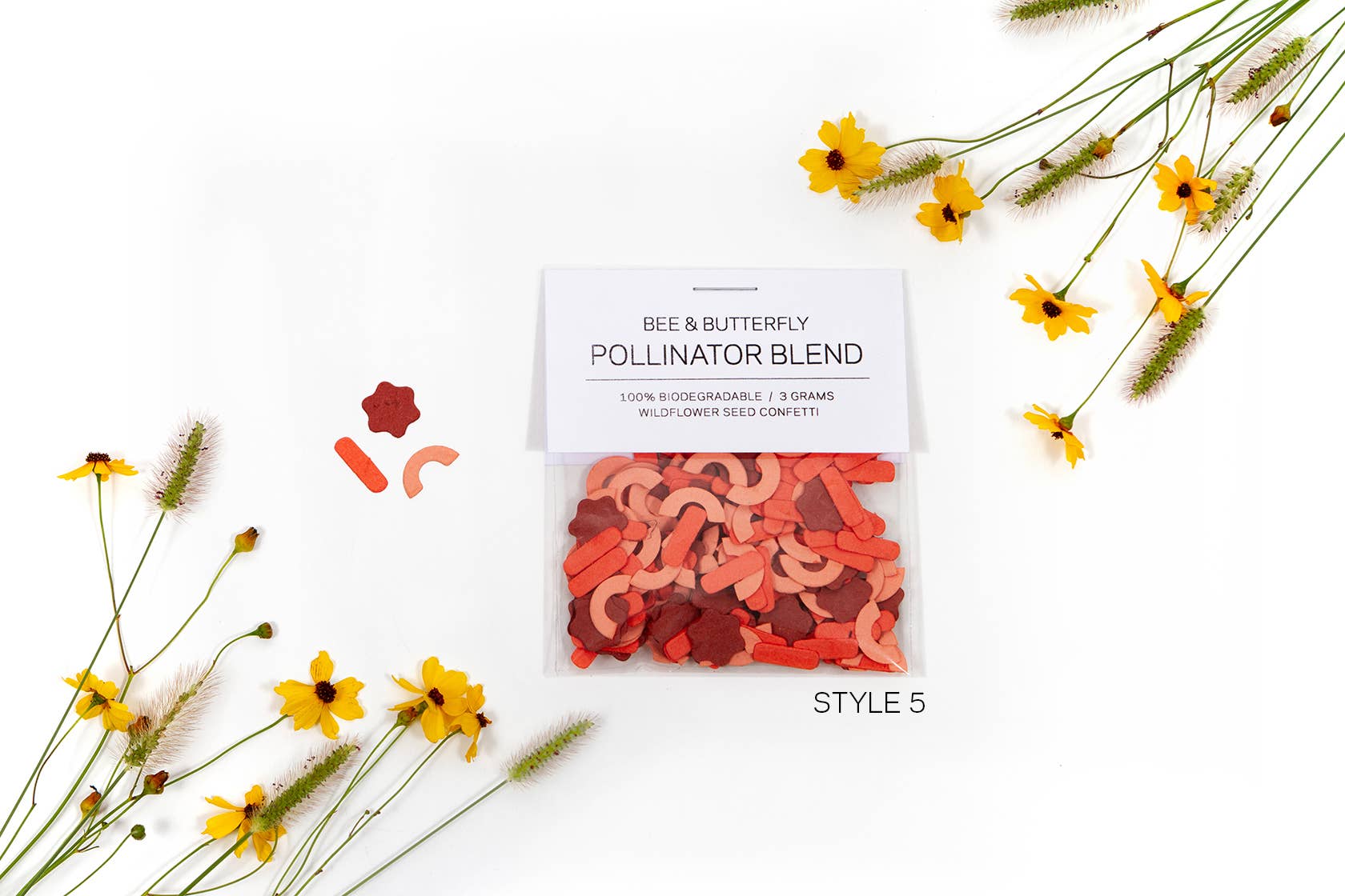 Studio 82° - Wholesale Confetti - Die Cut Wildflower Seed Confetti - Red4