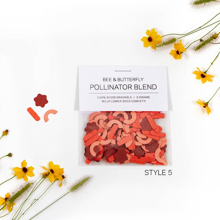 Studio 82° - Wholesale Confetti - Die Cut Wildflower Seed Confetti - Red4