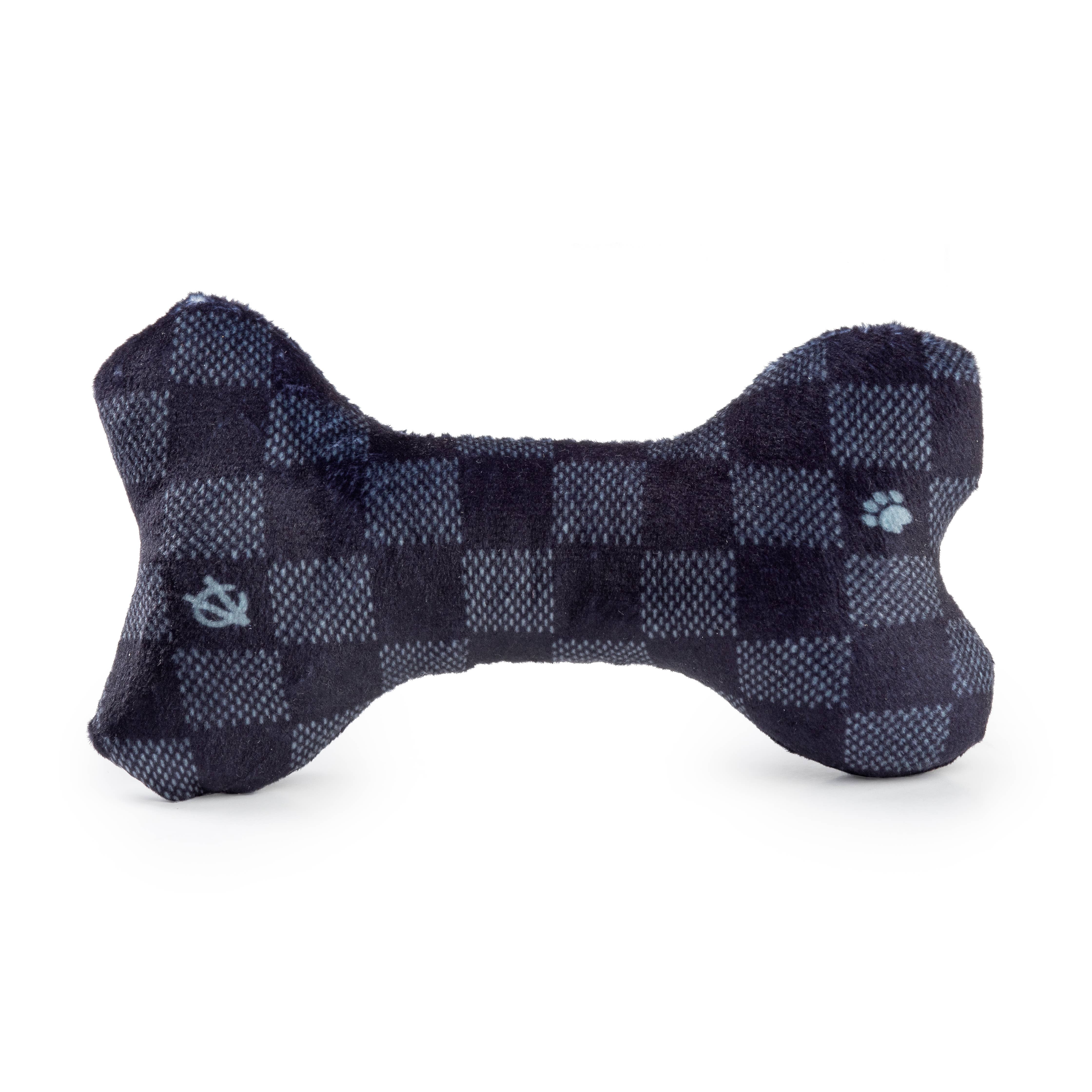 Haute Diggity Dog - Wholesale Piepspeeltje - Hond - Black Checker Chewy Vuiton Bone Squeaker hondenspeelgoed12