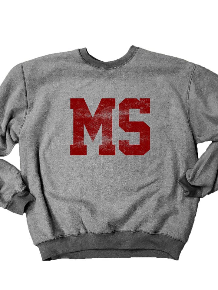 Mississippi Block MS Sweatshirt for wholesale by Stated Brands