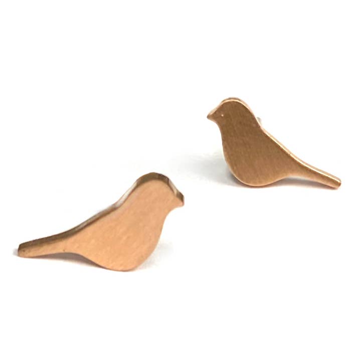 Bird - Everyday Earrings (Rose) for wholesale by Boogie Toes