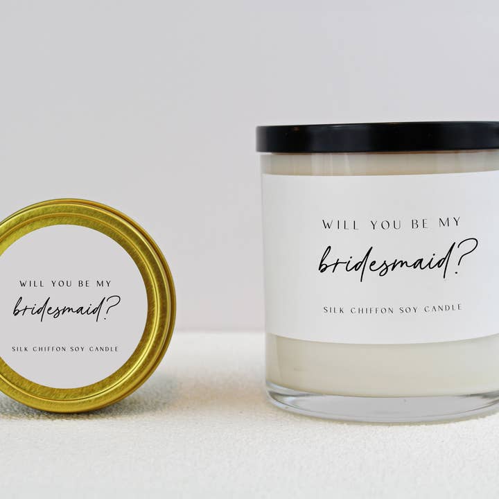 Aria Bella Candles - Wholesale Jar/Filled Candle - Will You Be My Bridesmaid? Soy Candle1