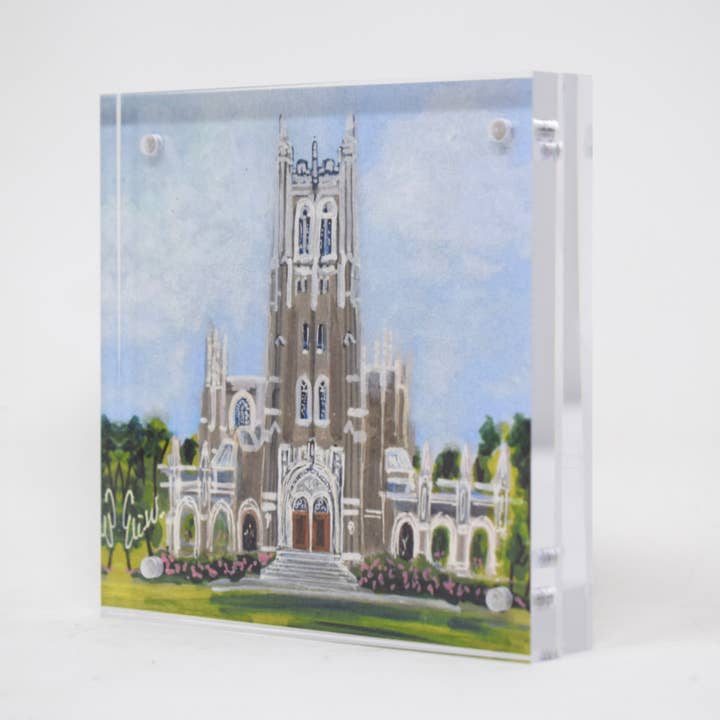 Duke Landmark Acrylic Block - 4x4 for wholesale by HAVE MERCY LLC