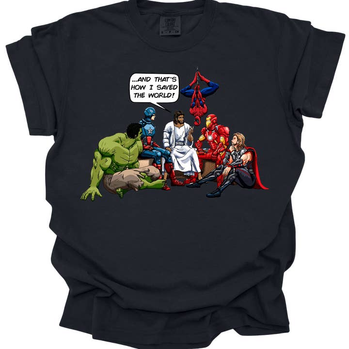 How He saved the World | Unisex Tee for wholesale by Made By Yen