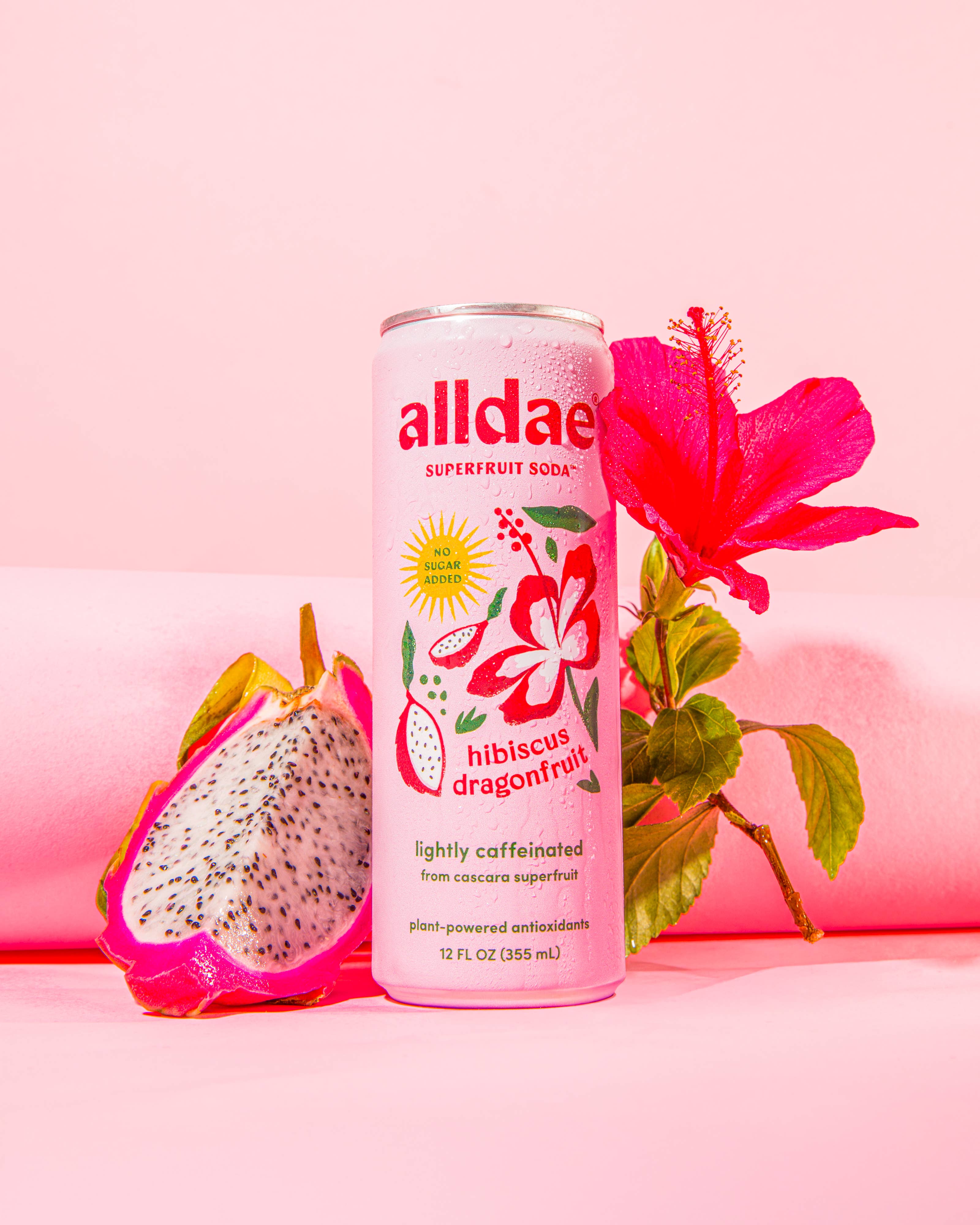 alldae superfruit soda – Engroshandel Sodavand/kulsyreholdige drikkevarer – Hibiscus Dragonfruit Sodavand | Let Koffeineret Sodavand5