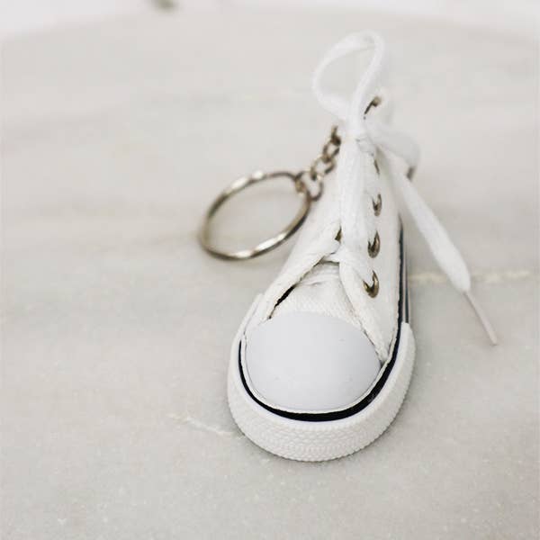 MIX COLOR Canvas Rubber Sole Sneakers Novelty Key Chain for wholesale on Faire