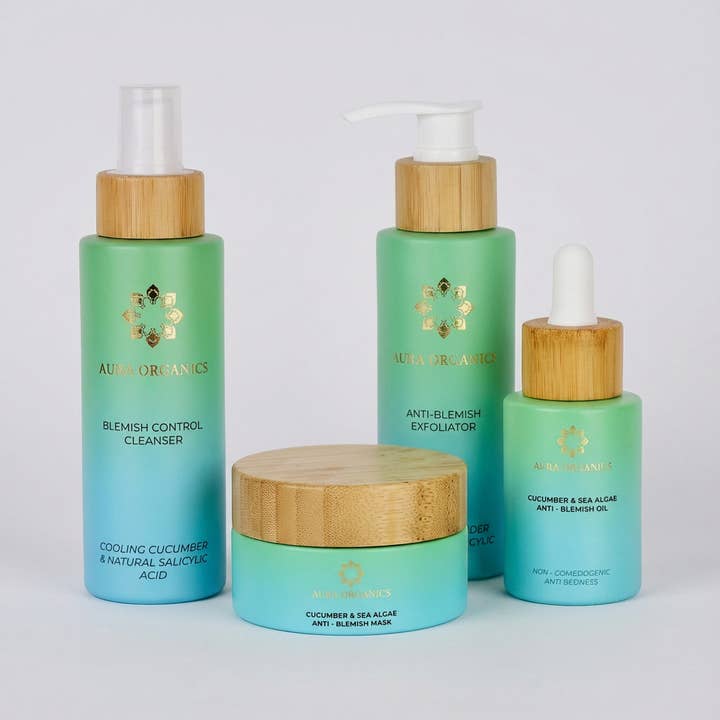 Cucumber & Sea Algae Calming Anti-Blemish Range for wholesale by Aura Organics Ltd