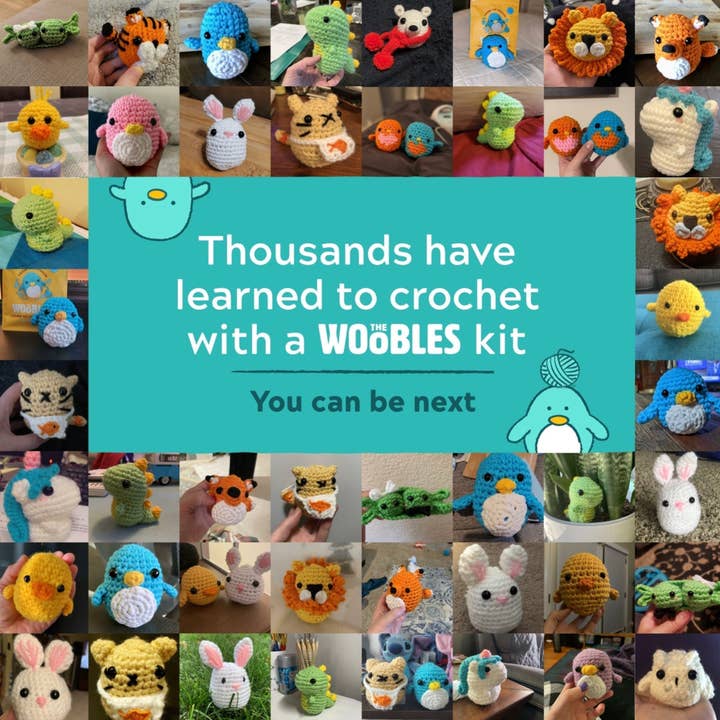 The Woobles - Wholesale Knitting/Crochet Supplies - Bo the Chicken Beginner Crochet Kit
