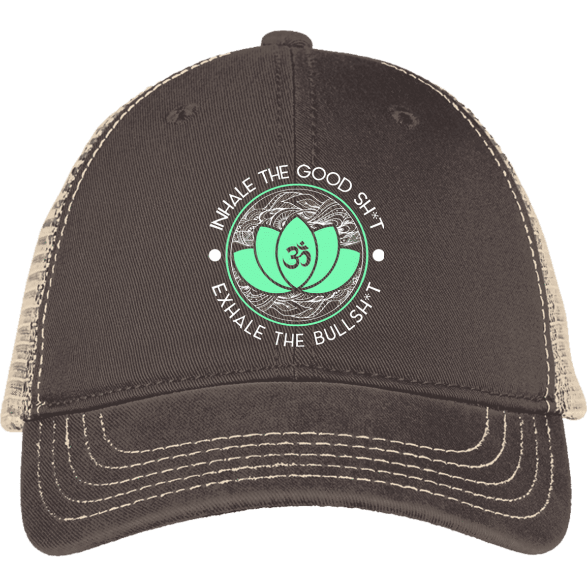 Soulful Wear – boné - Mulher por atacado – Inspire as boas xit Exhale o Chapéu de Camionista de Touro 23