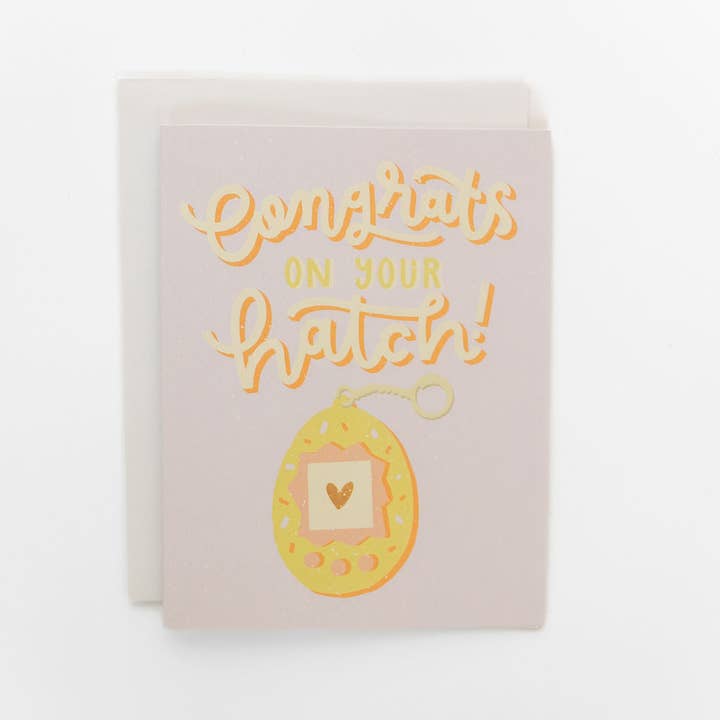 Tamagotchi Baby Card for wholesale by PaperHeart Studio