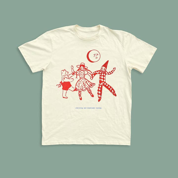 yarrow goods - Wholesale Screen Printed T-Shirt - Unisex - Thriving Unisex Tee - Cream Graphic Tee 1