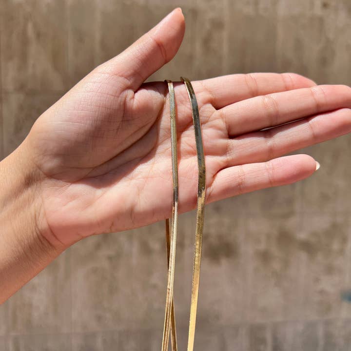 Wholesale Gold Filled 4mm Herringbone Chain, Gold Filled Sna for wholesale by The Bead Bazaar