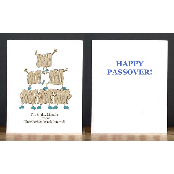 Passover: Mighty Matzohs' Pesach Pyramid for wholesale by Cards by Charlot