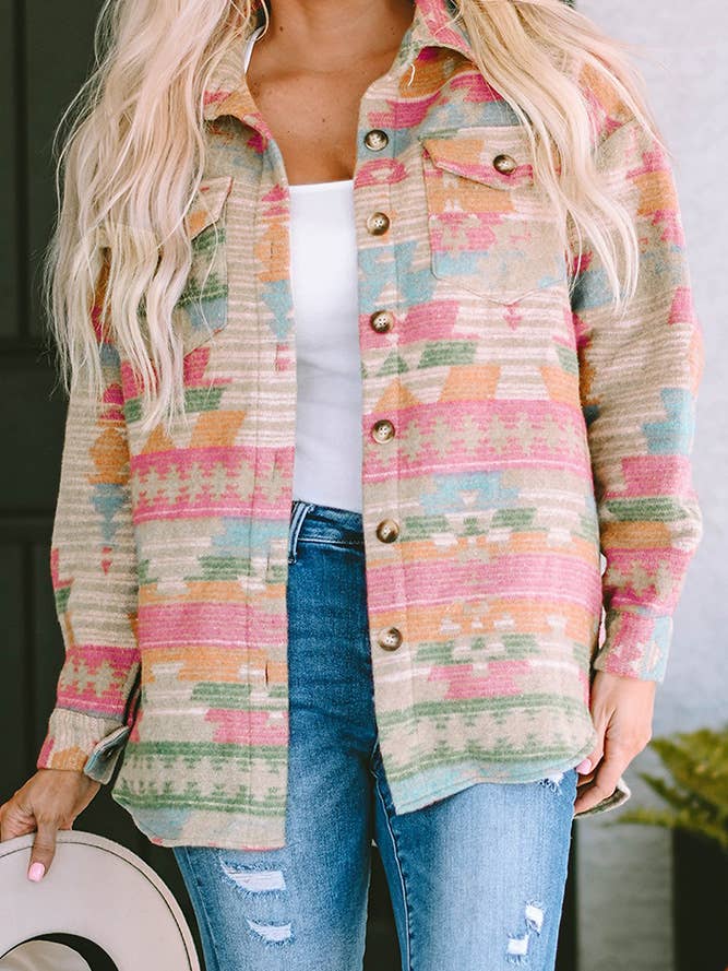 Vintage Aztec Button Up Western Jacket Coat FHB040 for wholesale by UNISHE