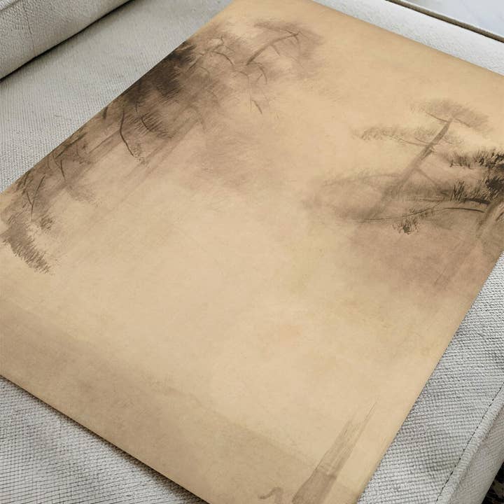 Modern Antique Prints - Wholesale Art Print - Wabi-Sabi Pine Sketch – Timeless Silence in the Mist II2