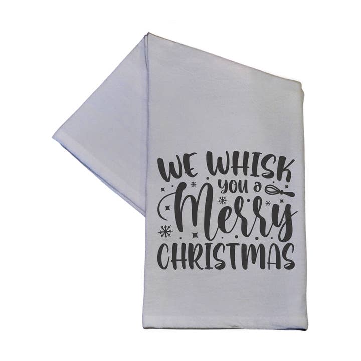 We Whisk You A Merry Christmas Cotton Towel Christmas Décor for wholesale by Driftless Studios