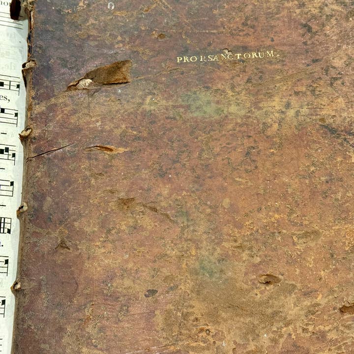 Monahan Papers - Wholesale Retailer Display - Paper & Novelty - Original Page from 1700s Antiphonarium - 250 Yrs Old - Set/36