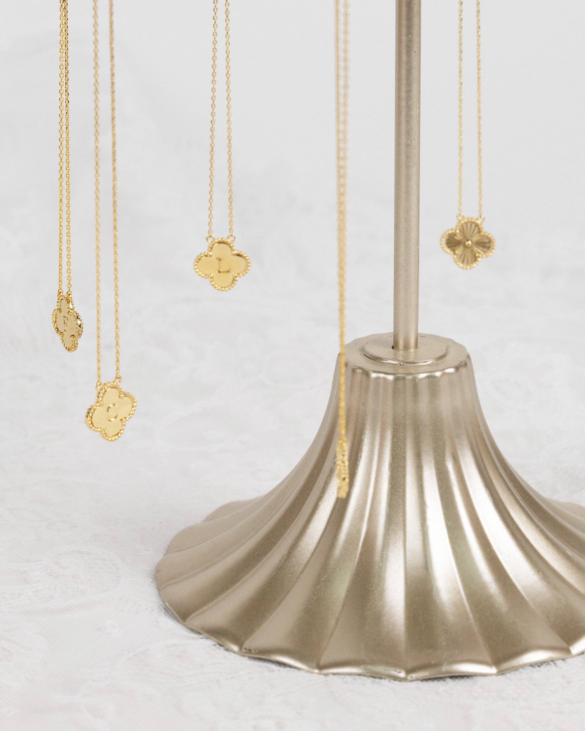 Sessori - Wholesale Pendant/Charm Necklace - Clover Letter Initial Pendant Necklace27