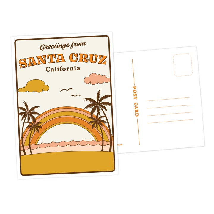 Saluti da Santa Cruz, California City Cartolina per la vendita all'ingrosso da parte di Wild Child Brand