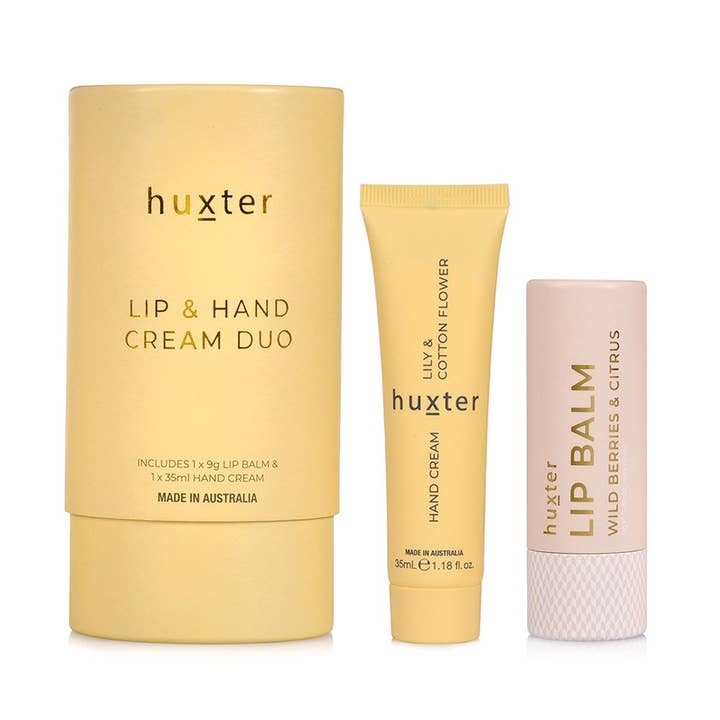 Lip & Hand Cream Duo - Yellow - Lily & Cotton Flower for wholesale by Huxter