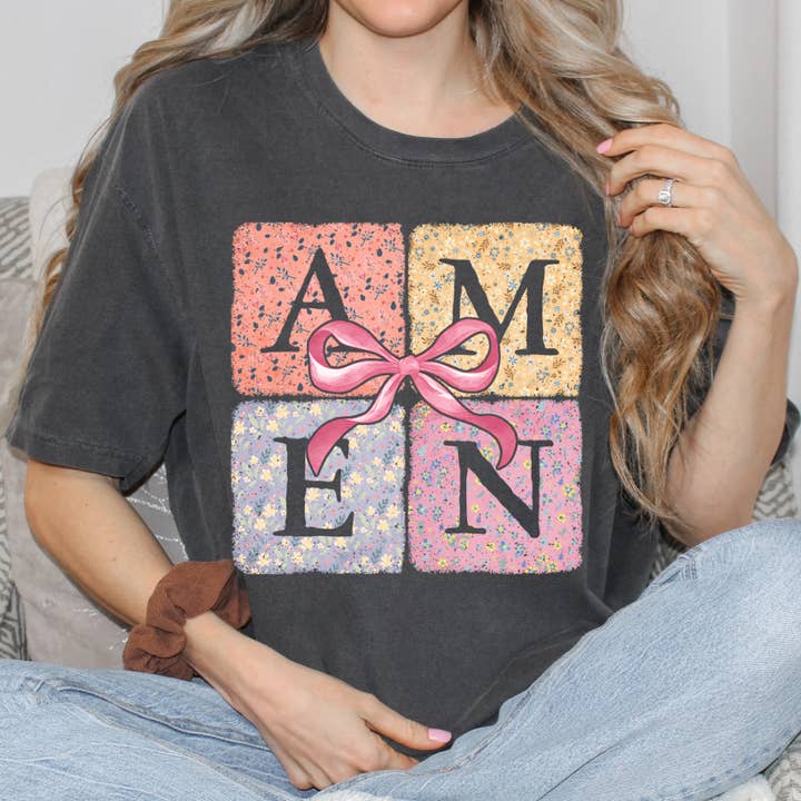 Amen Comfort Color Tshirt for wholesale by Classy and Sassy Creations and Boutique