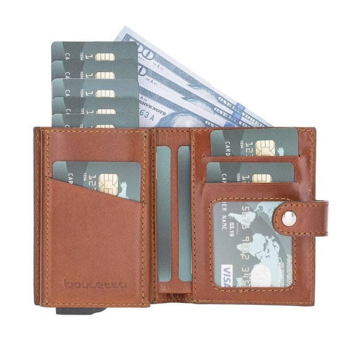 Bouletta - Wholesale Card Holder - Unisex - Palermo Zip Mechanical Leather Card Holder