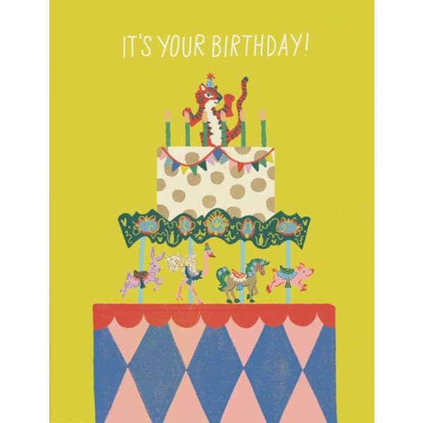 Vevoke - Wholesale Birthday card - Foil Card-Cake Carousel