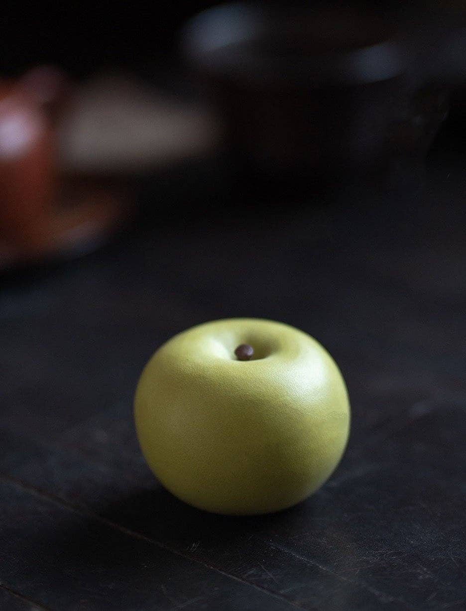 Gohobi （We cover U.S. import duties） - Vendita all'ingrosso Decorazioni da tavolo - Gohobi, ceramica fatta a mano, argilla YiXing, mela rossa e verde, ornamenti per tè per animali domestici, tè cinese Gongfu, accessori fotografici per tè giapponese coreano, unici9