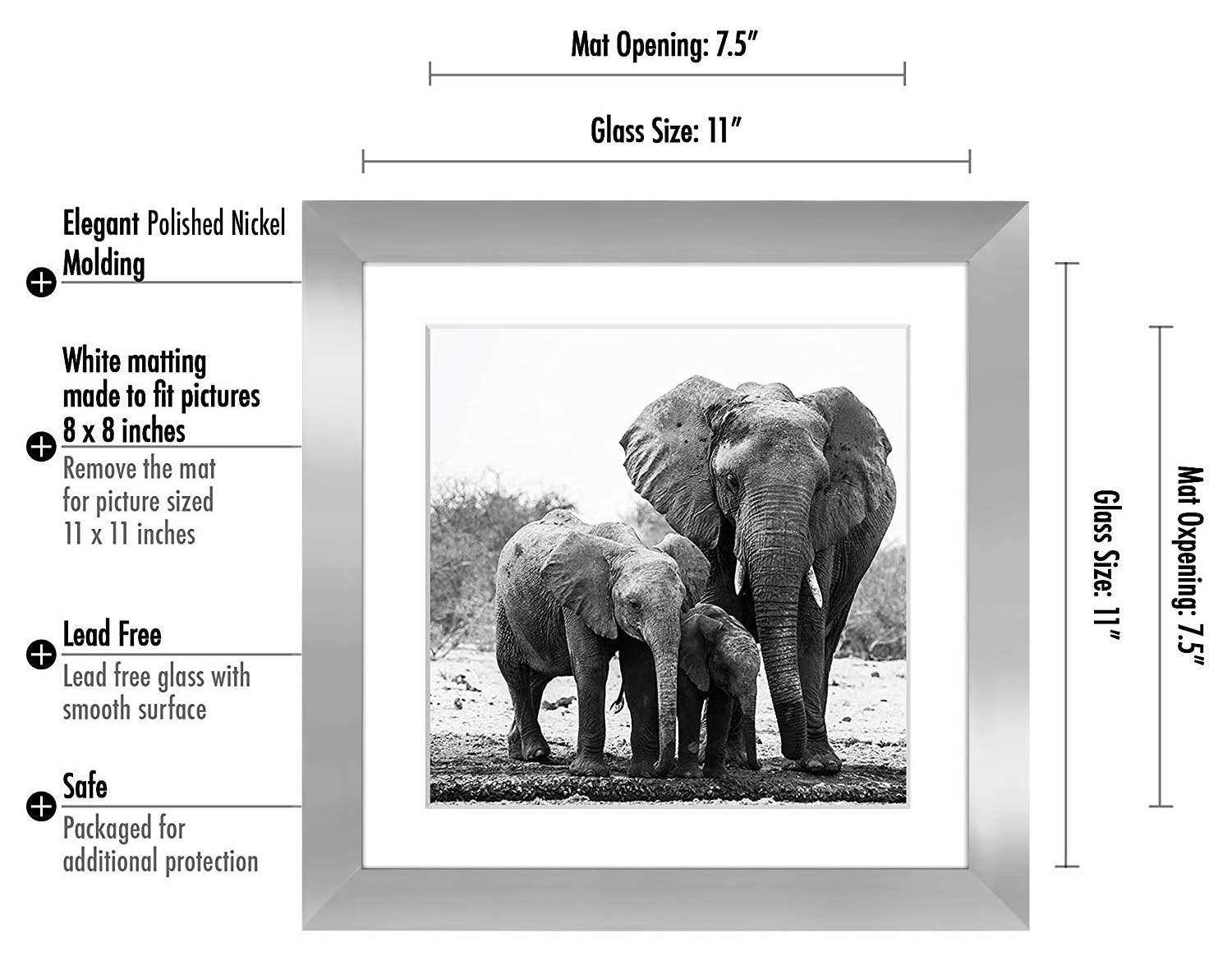 Americanflat - Wholesale Picture Frame - Americanflat Picture Frame with Mat Standard Molding58