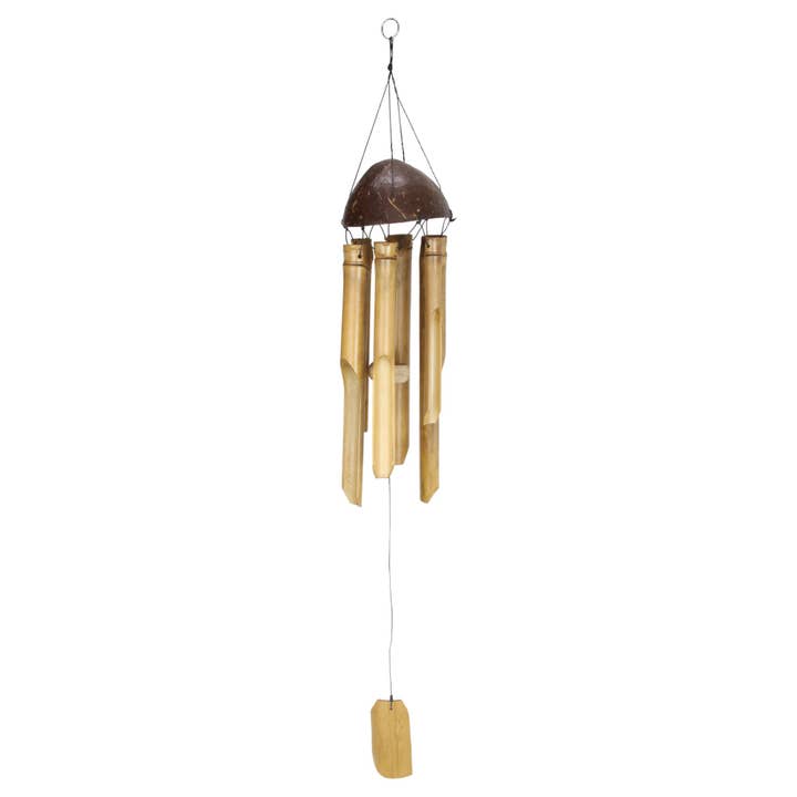 Cubby House - Wholesale Wind Chime - 98cm Bamboo Natural Wind Chime Wind Chime Top