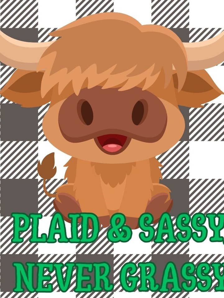 Highland Cow Sticker for wholesale by Izzys Clean Living