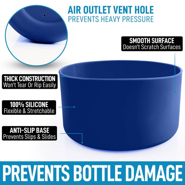 Zulay Kitchen - Wholesale Water Bottle - Protective Silicone Boot for for 3.5" Diameter Water Bottles