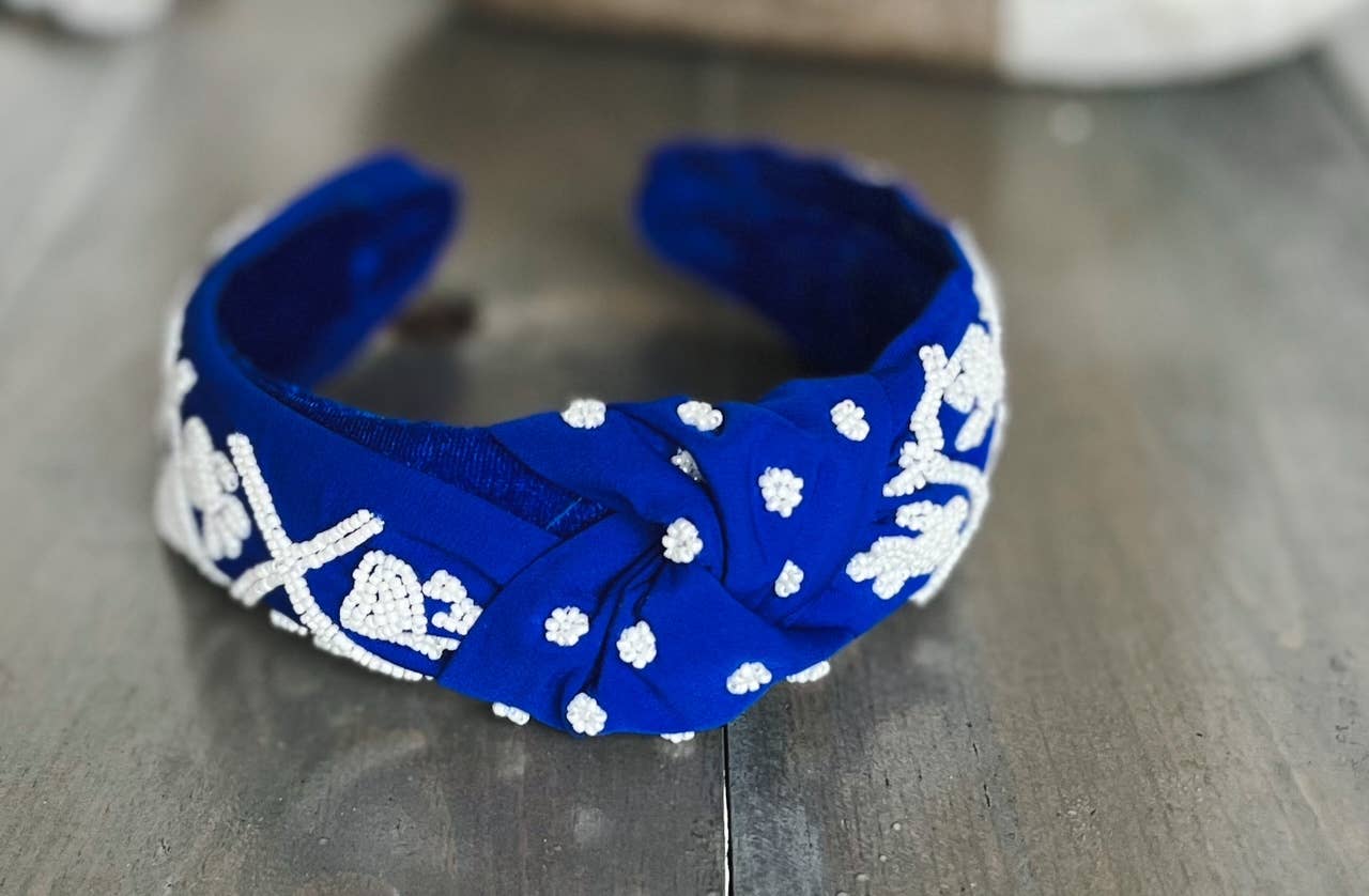 OBX Prep - Wholesale Haarband - Dames - Pootafdruk Zaad Kralen Teamgeest Topknoop Haarband – Cheer6