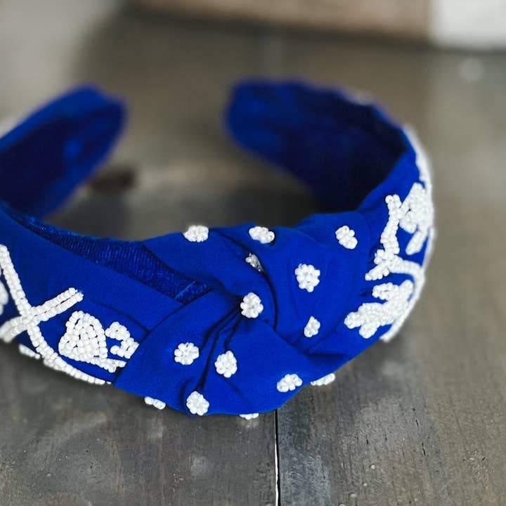 OBX Prep - Wholesale Haarband - Dames - Pootafdruk Zaad Kralen Teamgeest Topknoop Haarband – Cheer6