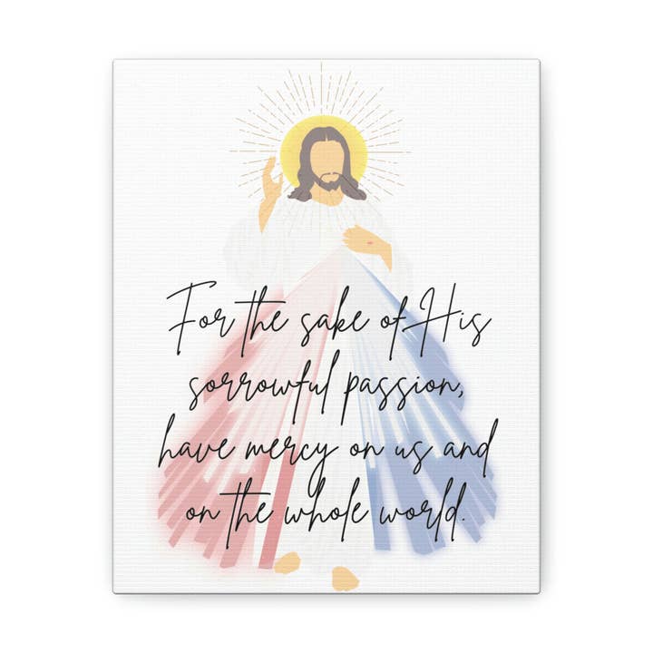 Divine Mercy prayer wall art for wholesale by A Mom Raising Arrows