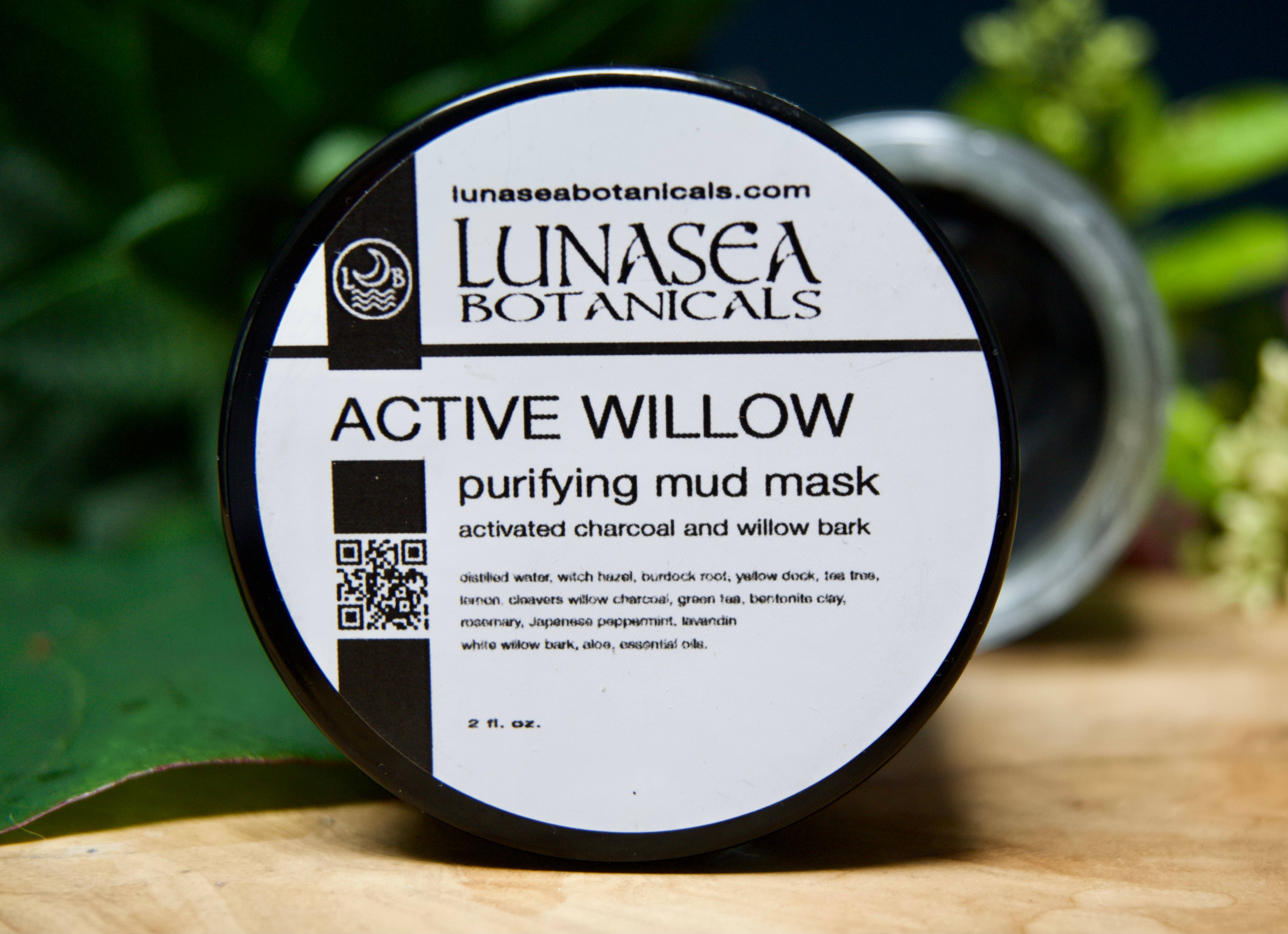 lunasea botanicals - Wholesale Skincare face mask - Active Willow Deep Pore Purifying Mud Mask2