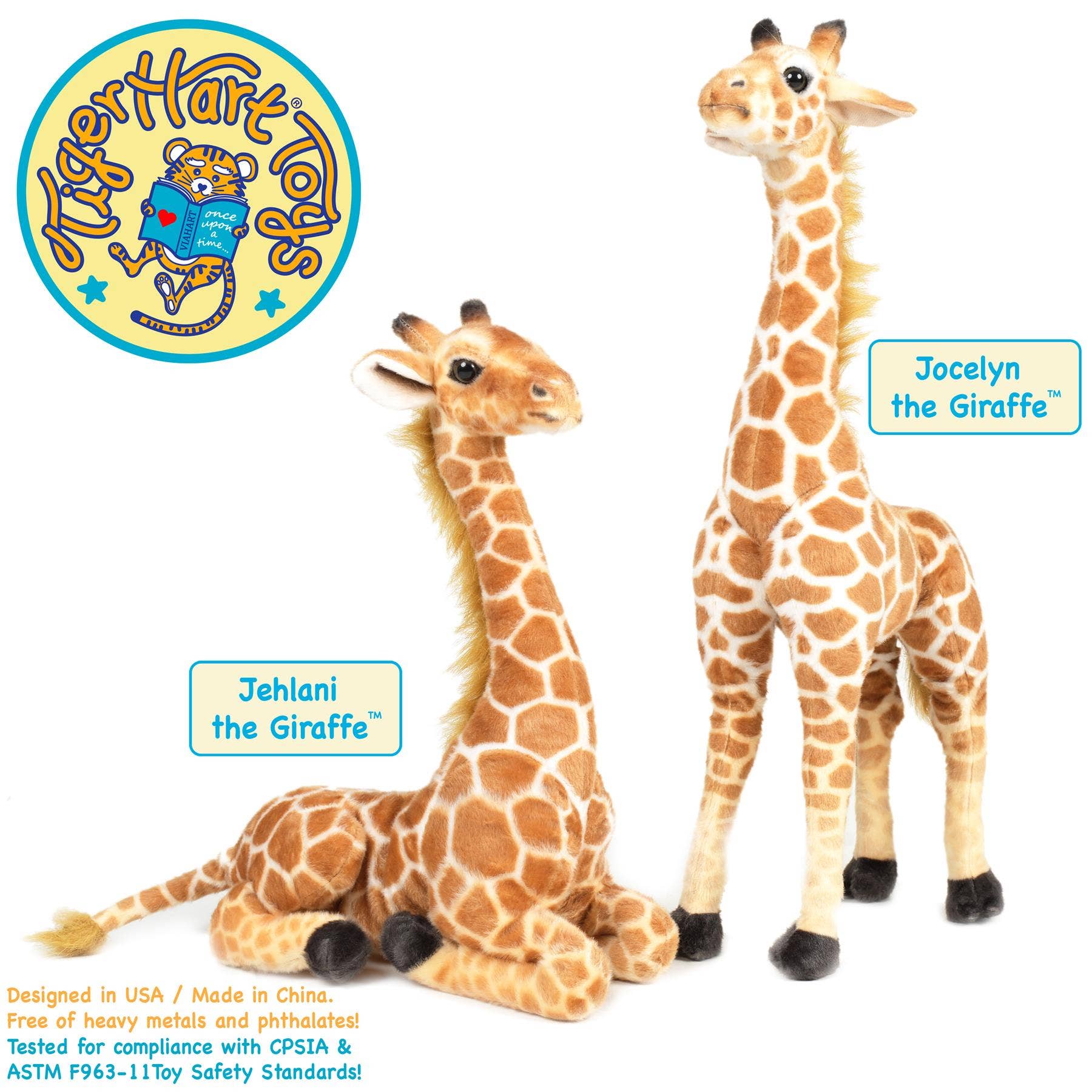 VIAHART Toy Co. - Vente Peluche – enfant et bébé - Jocelyn la girafe | Peluche doudou de 56 cm5