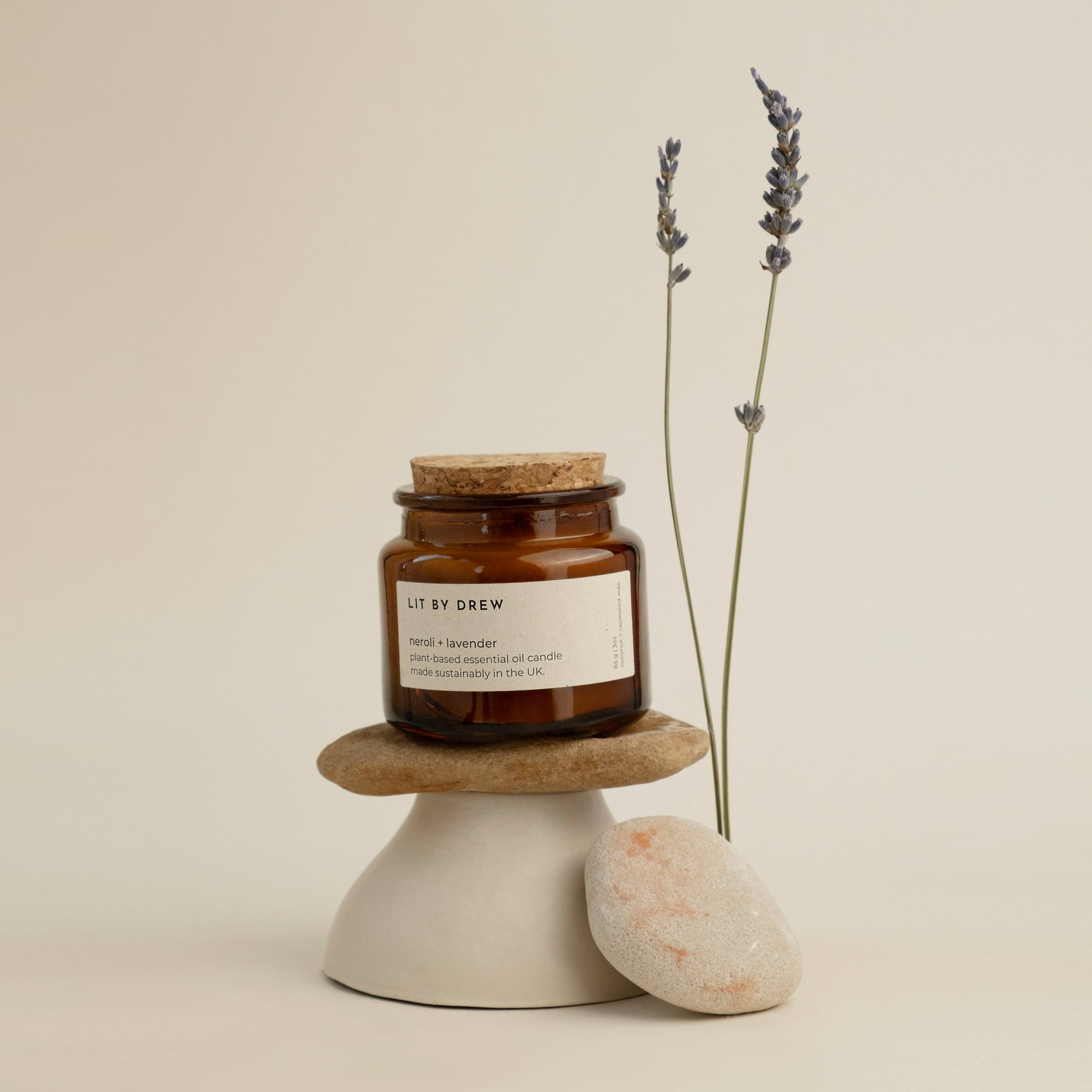 litbydrew.co.uk – wholesale Jar/filled candle – Neroli & Lavender - Pure Essential Oil Candle - Small1