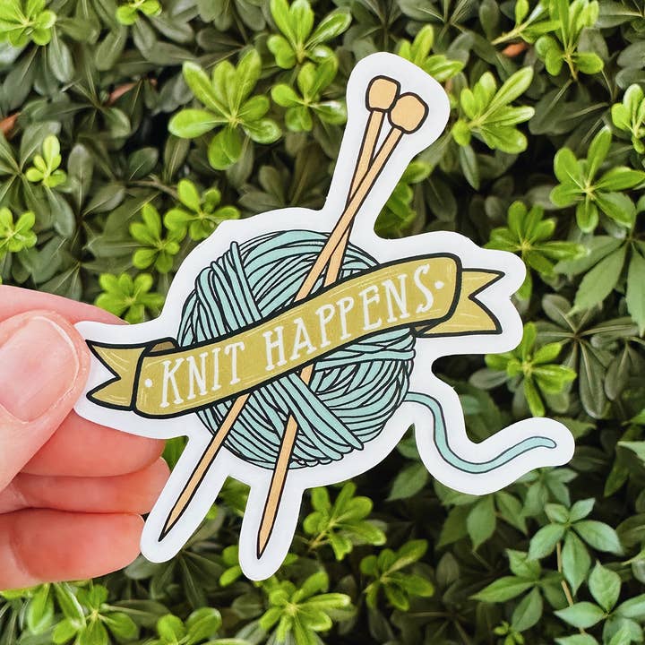 Knitting Sticker Crafters Makers Knitting Bumper Sticker for wholesale by Remember November, Inc