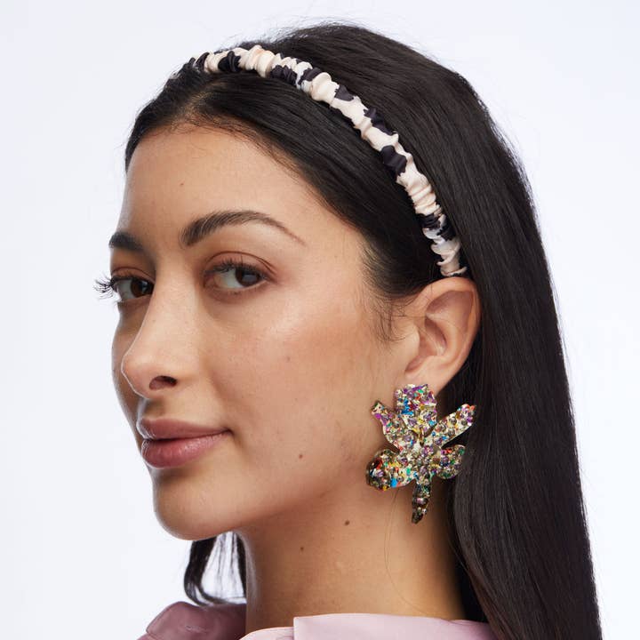 Lele Sadoughi - Wholesale Fashion Headband - Women's - LEOPARD JESSIE SILK HEADBAND