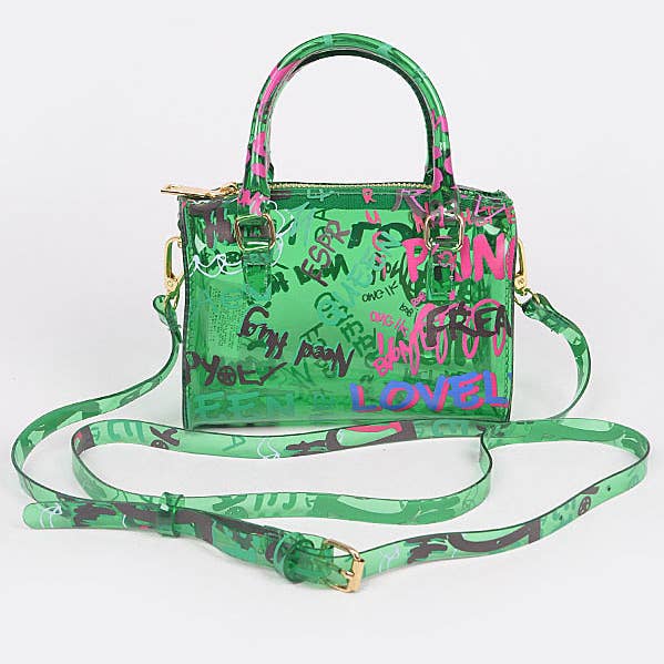 Shop Neighbors - Wholesale Crossbody Bag - Women's - Graffiti PVC Boston Bag9