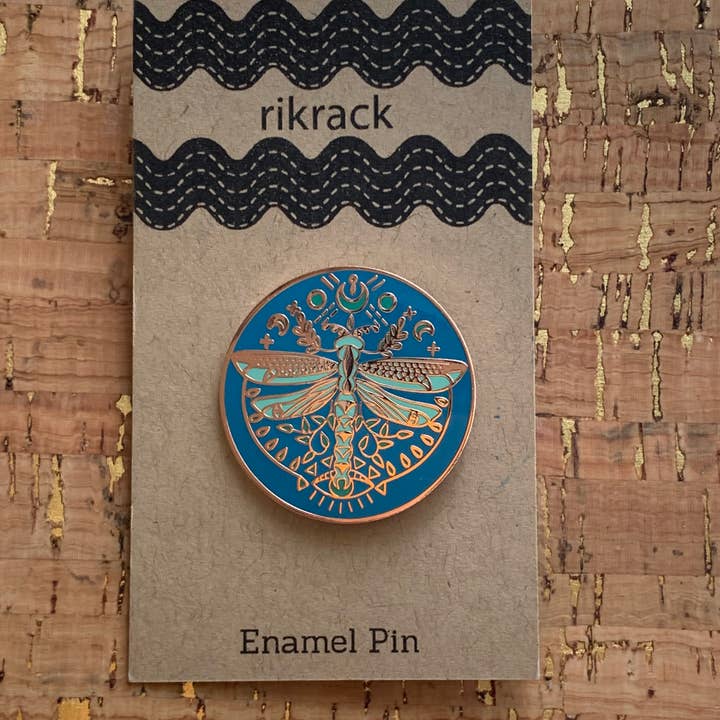 Rikrack - Wholesale Lapel pin/button - Mystic Dragonfly Enamel Pin3