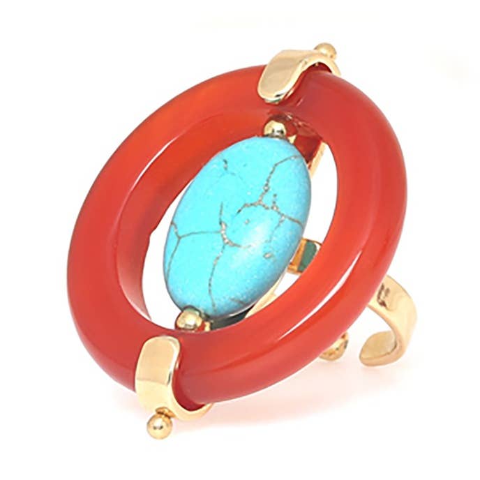 SURABAYA adjustable ring agate ring for wholesale by Nature Bijoux