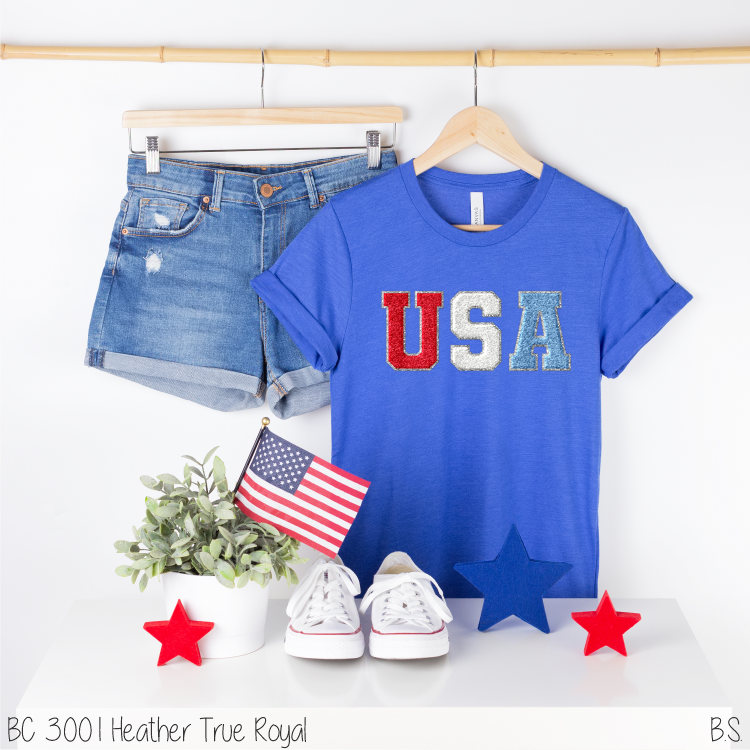 Bama Screens - Wholesale Sublimation Transfer - Varsity USA Chenille Letters #BS54997