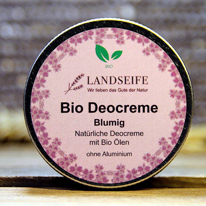 Crema deodorante biologica con profumo floreale per la vendita all'ingrosso da parte di Landseife